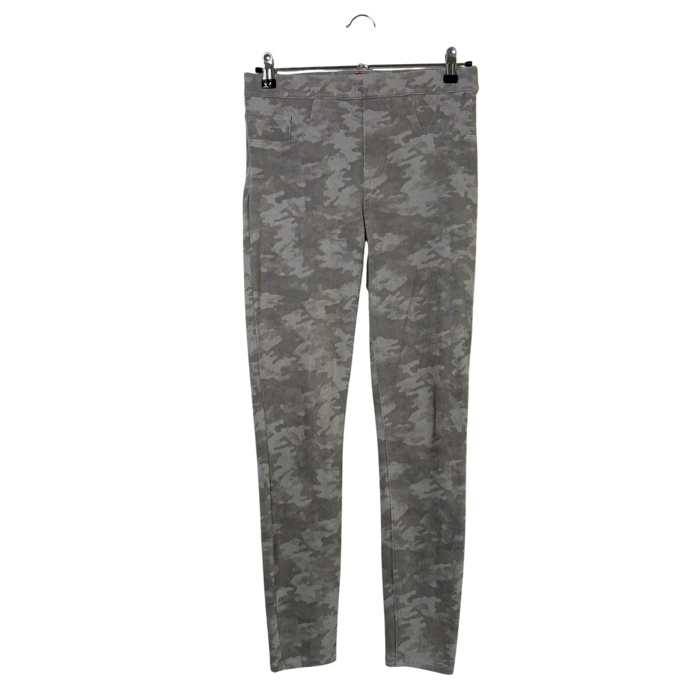 Spanx Camo Ankle Skinny‎ Jeans Size M Grey Pull On Leggings Stretch 20018R